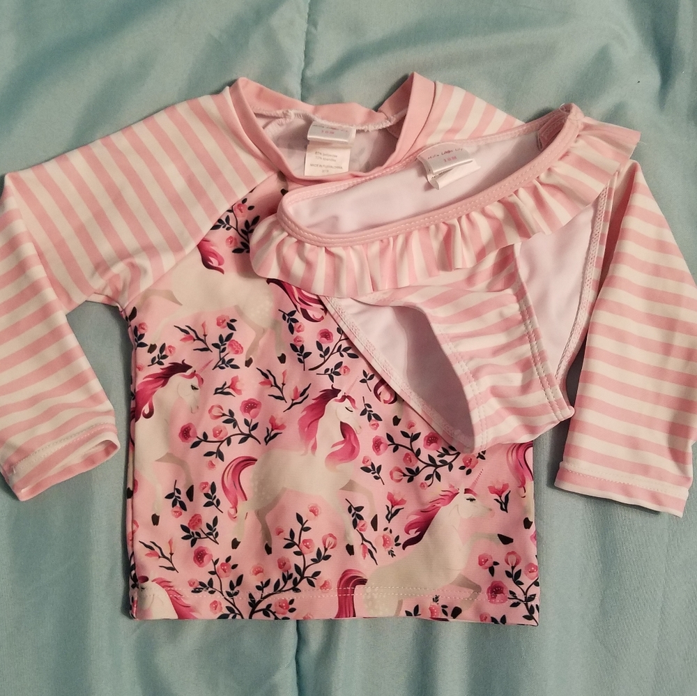 Millie Loves Lily Unicorn bikini set 18 mos